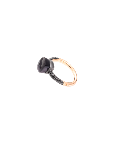 Pomellato Petit Ring Rose Gold 18kt, Obsidian, Treated Black Diamond (horloges)